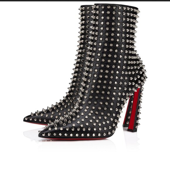 NEW 39.5 Christian Louboutin Condora Spiked Boots - Picture 2 of 13